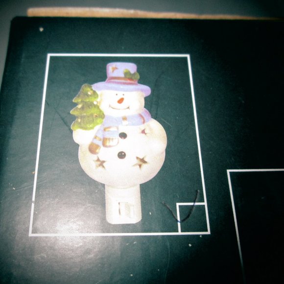 Adeline Porcelain Snowman Night Light - Picture 5 of 6